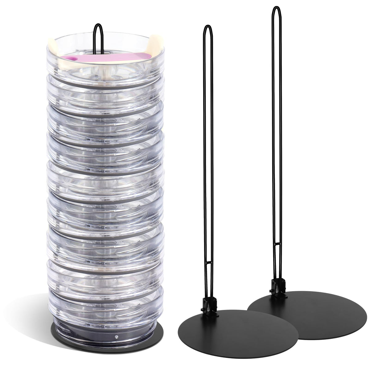 Vodolo organizador vertical de tapas para vasos, ahorra espacio en la cocina.