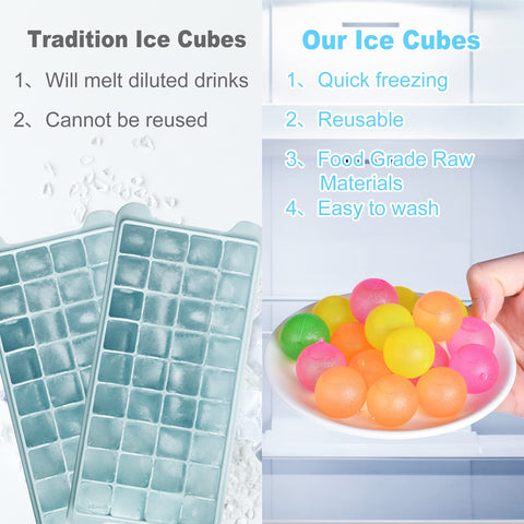 VOGVOG cubos de hielo para cócteles con colores vibrantes.