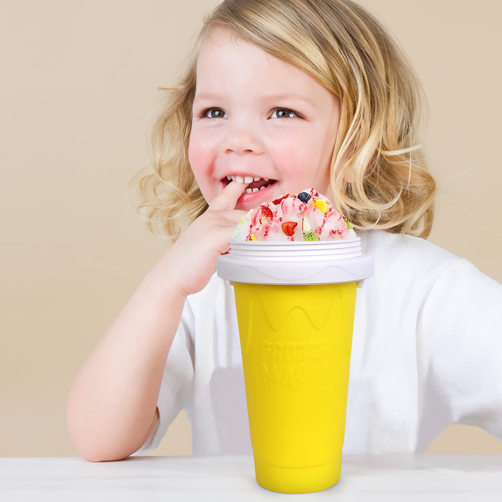 VOIEOV Slushie Cup detalle de doble capa para mayor enfriamiento