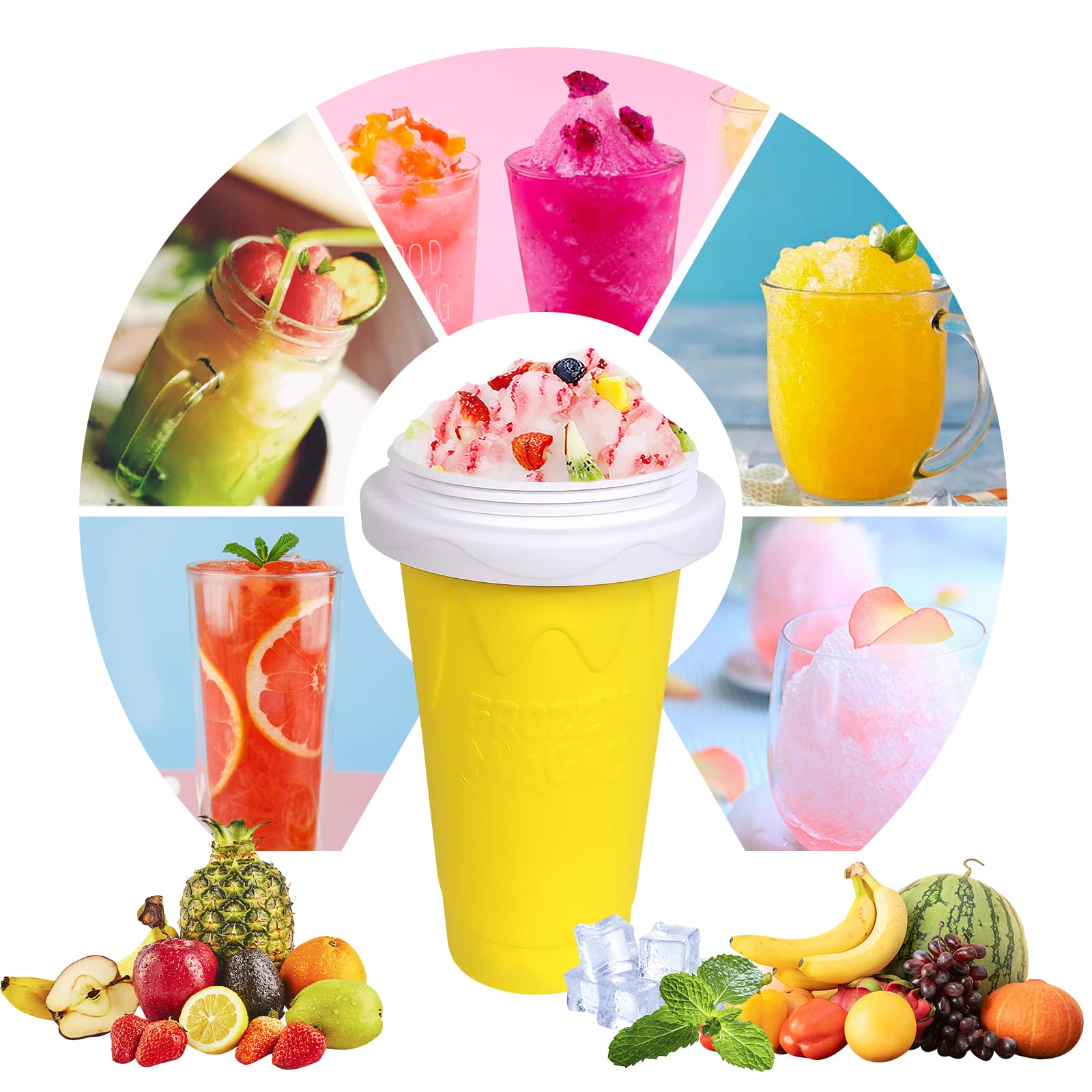 VOIEOV Slushie Cup silicona de alta calidad y duradera