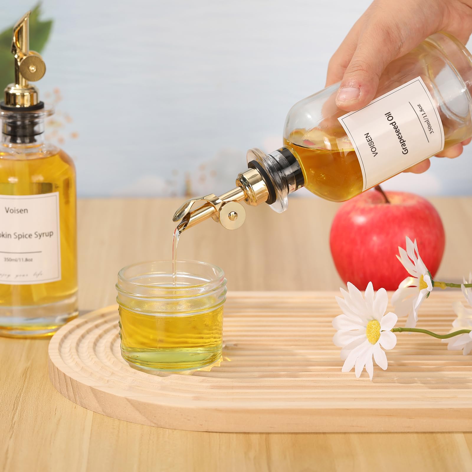 VOISEN conjunto de botellas de vidrio para una despensa ordenada
