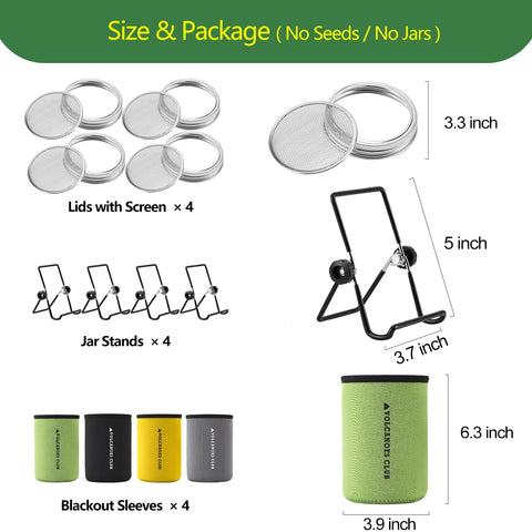 Volcanoes Club mangas opacas de neopreno para germinar semillas