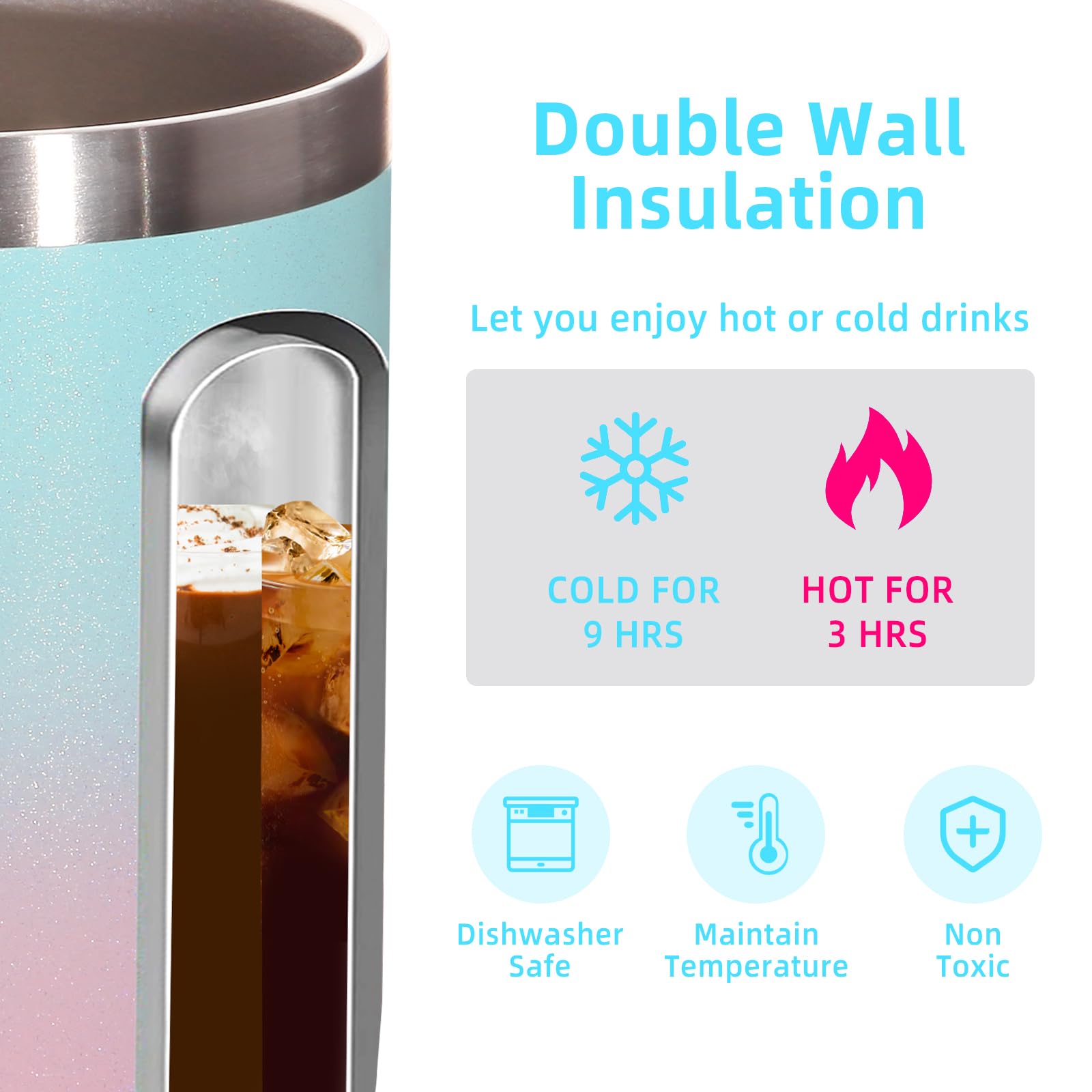 Volhoply acero inoxidable 18-8, duradero y anticorrosivo para uso diario.