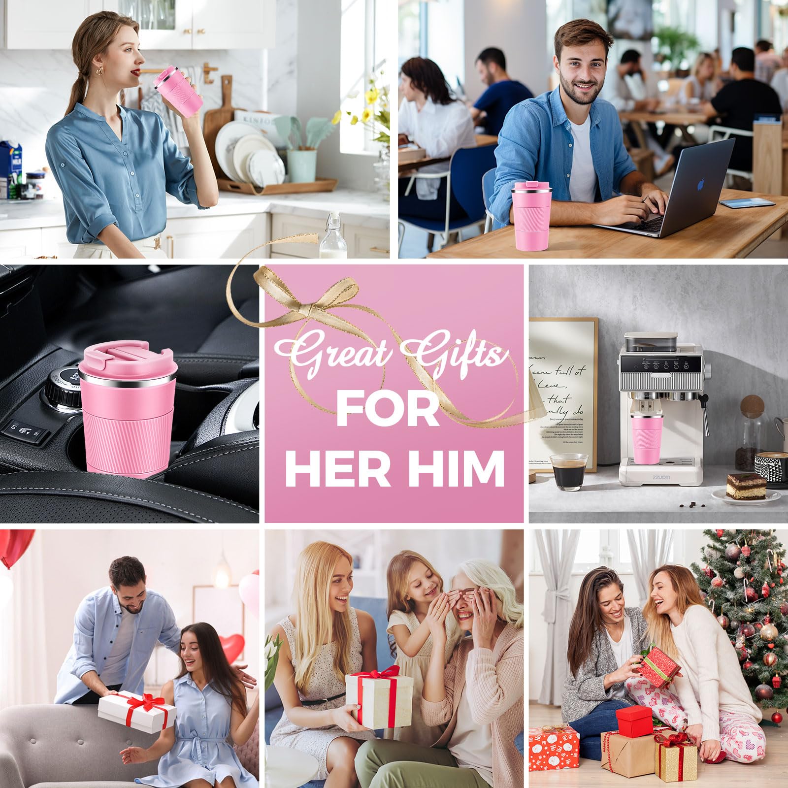 Volhoply diseño ergonómico en rosa, agarre cómodo