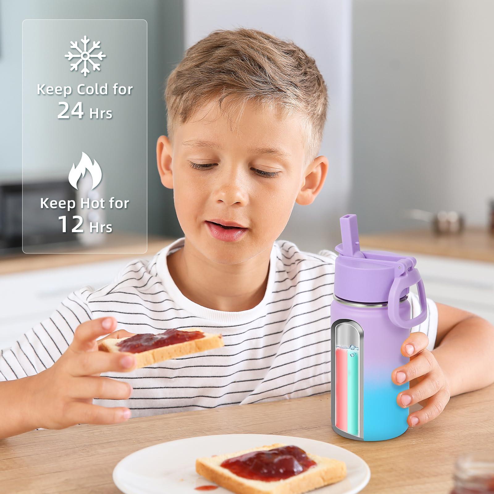 Volhoply juego de 6 botellas para niños, colores variados para cada gusto.