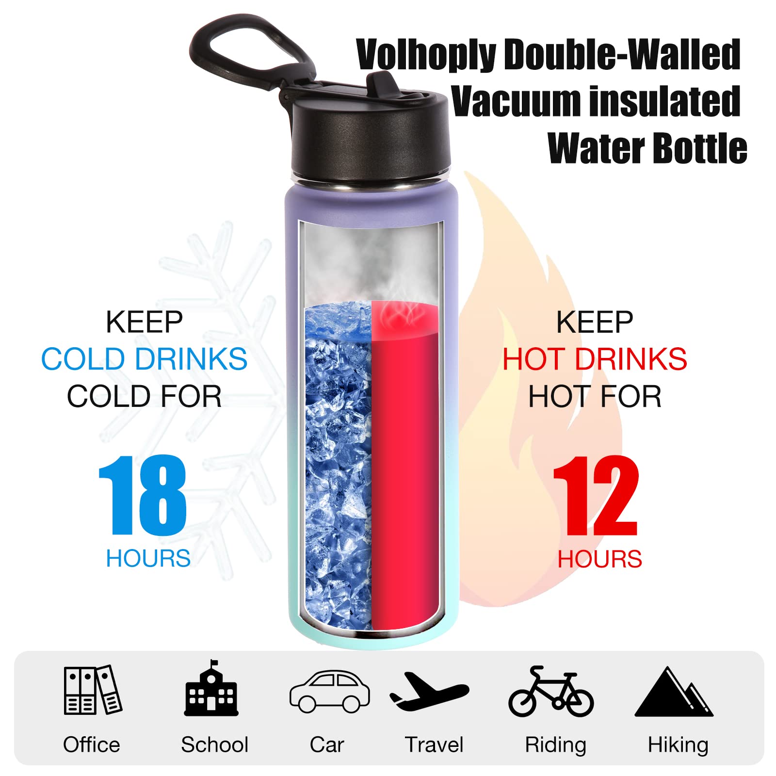 Volhoply pajilla de silicona suave para beber sin esfuerzo