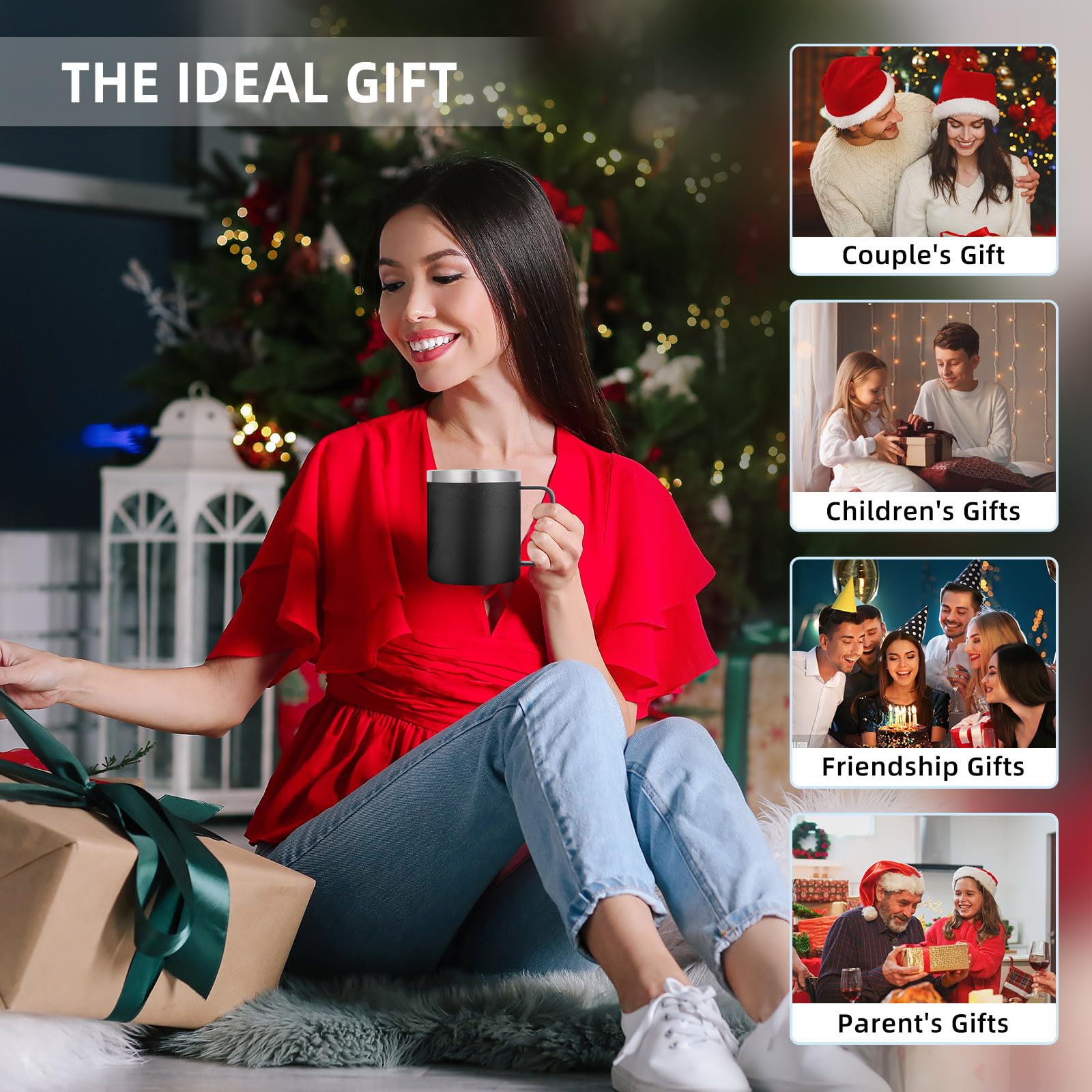 Paquete de 8 tazas reutilizables Volhoply, ideal para regalos o uso compartido.