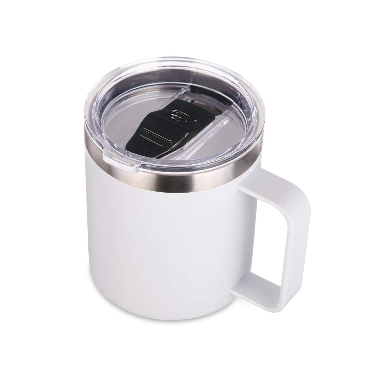 Volhoply Taza de Café Aislada 14oz con Tapa Antifugas — Vacío de Doble Pared
