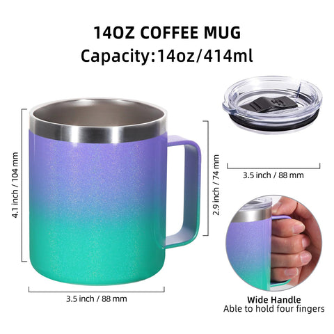 Volhoply taza termica con pared doble, mantiene bebidas a temperatura