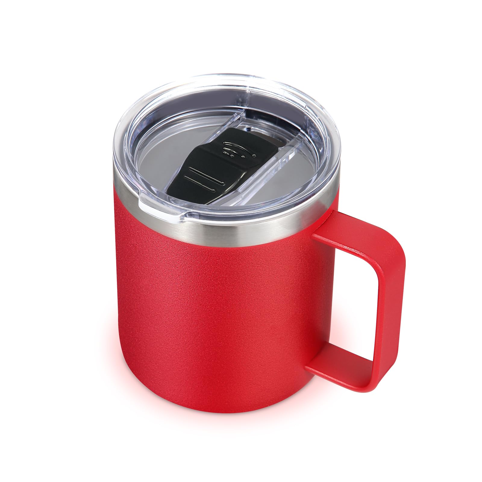 Volhoply taza térmica con tapa hermética, vista frontal, mantiene bebidas calientes