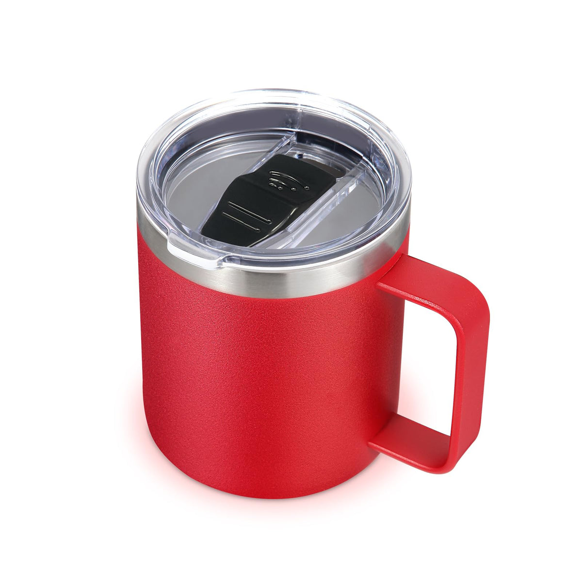 Volhoply taza térmica con tapa hermética, vista frontal, mantiene bebidas calientes