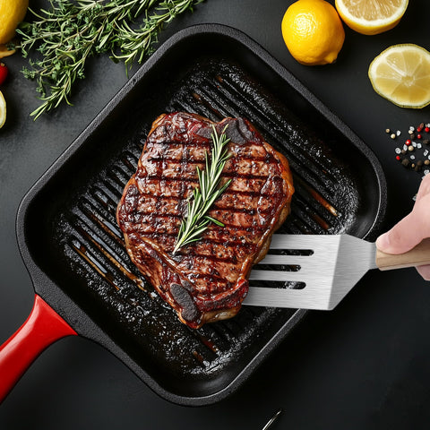 Volikos espátula inox uso diario en la cocina para voltear y servir.