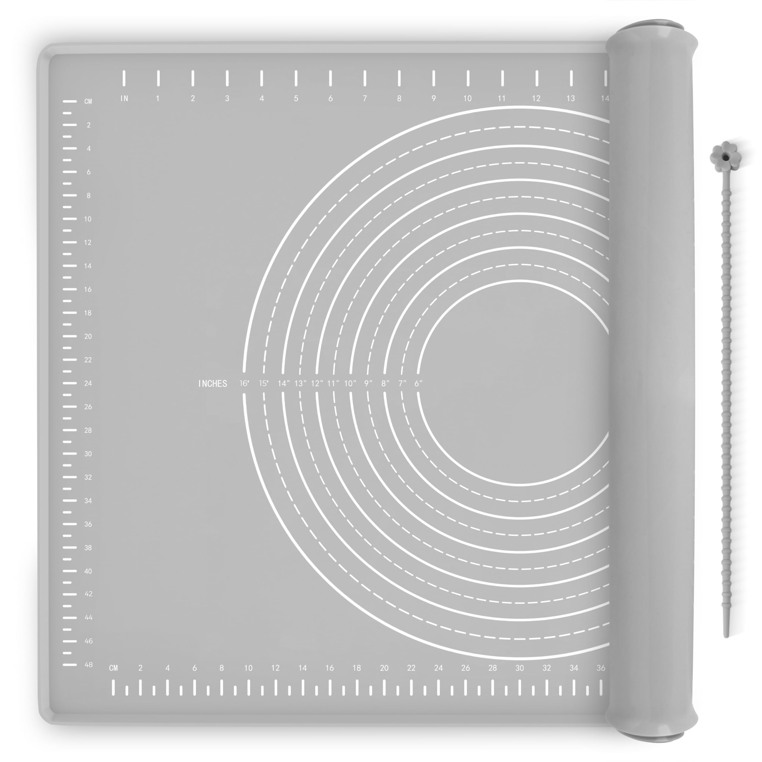 Volikos estera de silicona para hornear con medidas y borde de 5 mm antiadherente.
