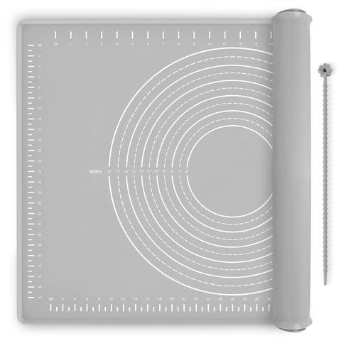 Volikos estera de silicona para hornear con medidas y borde de 5 mm antiadherente.