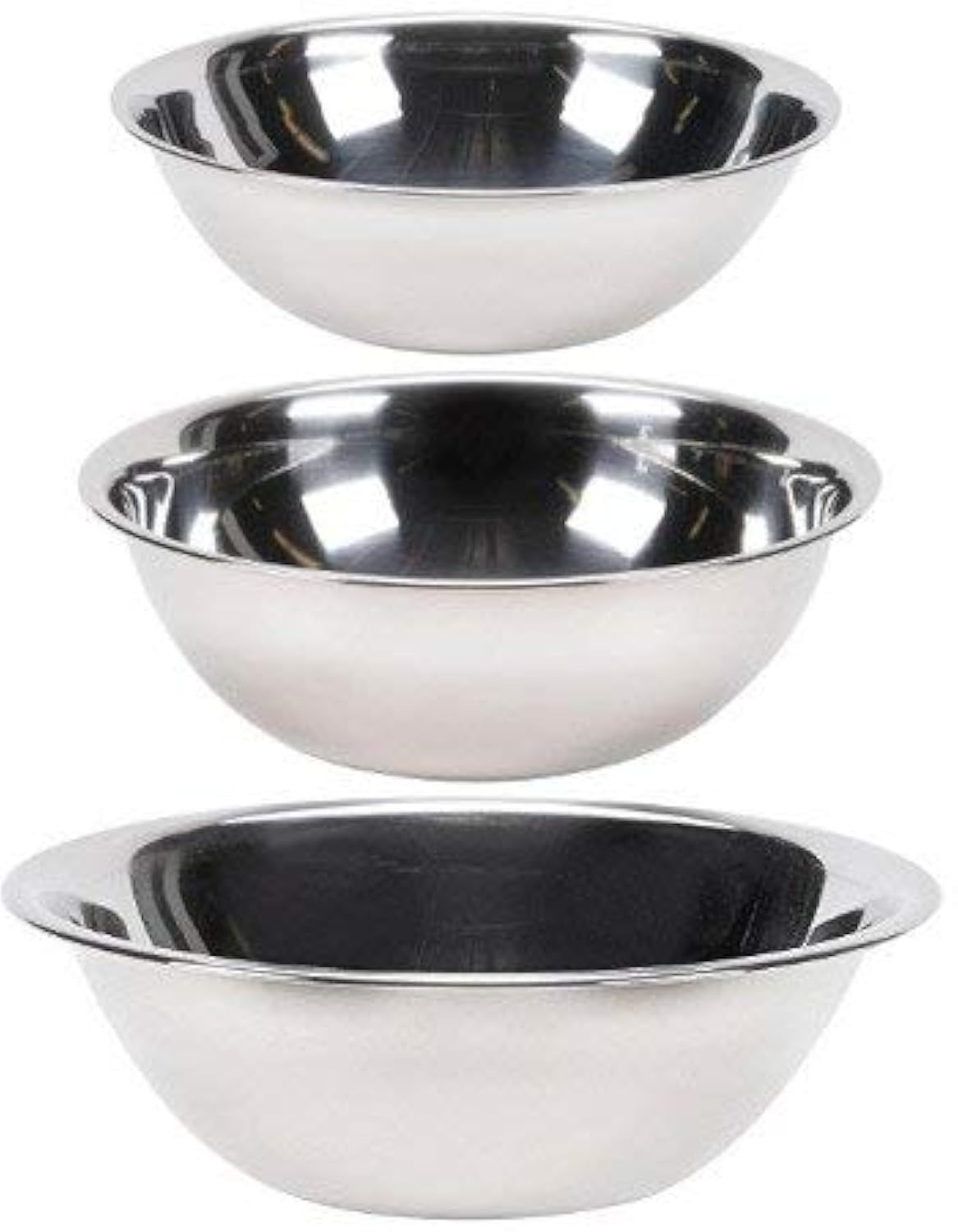 Conjunto Vollrath de cuencos para mezclar 4, 5 y 8 cuartos, ideal para batir, mezclar y servir