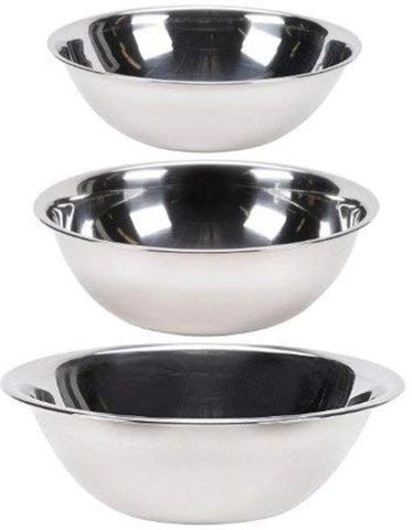 Conjunto Vollrath de cuencos para mezclar 4, 5 y 8 cuartos, ideal para batir, mezclar y servir