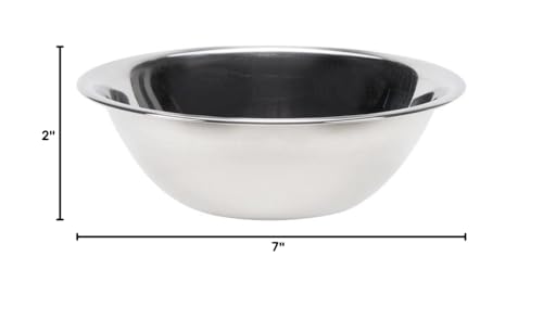 Tazón Vollrath de acero inoxidable con base plana, estable para mezclar.