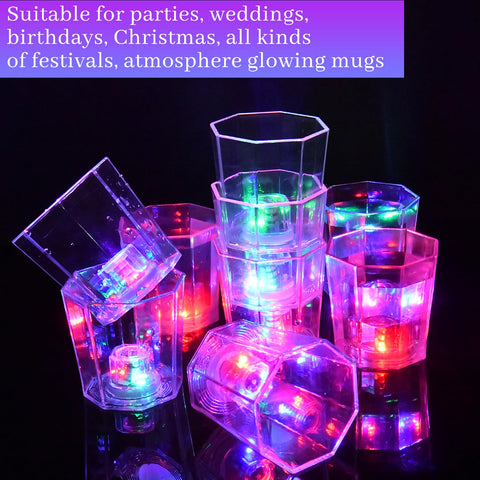 Vaso Volpeblu chupito LED destellos multicolor para bares y celebraciones