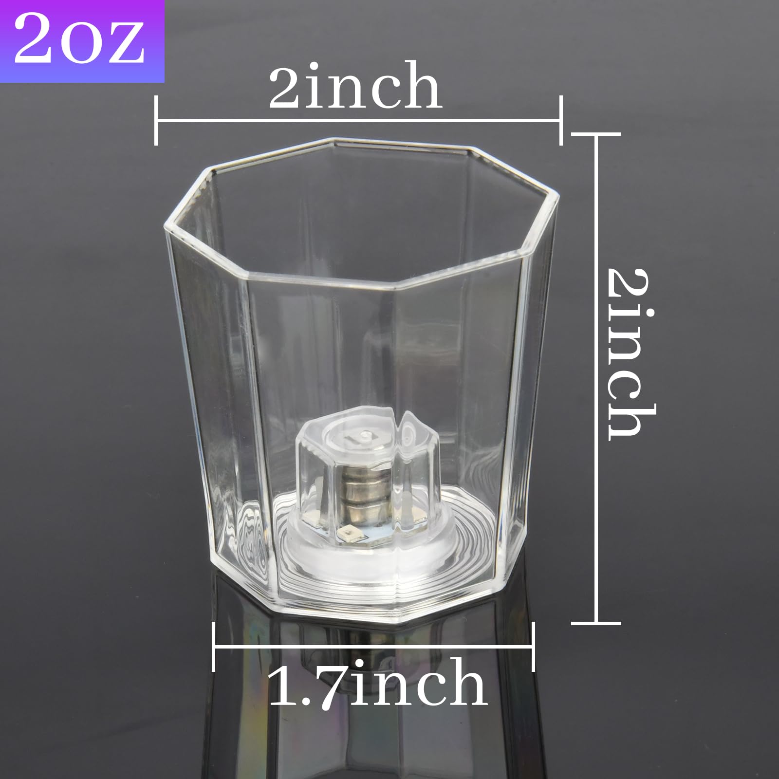 Vaso Volpeblu chupito LED multicolor para brindis memorables
