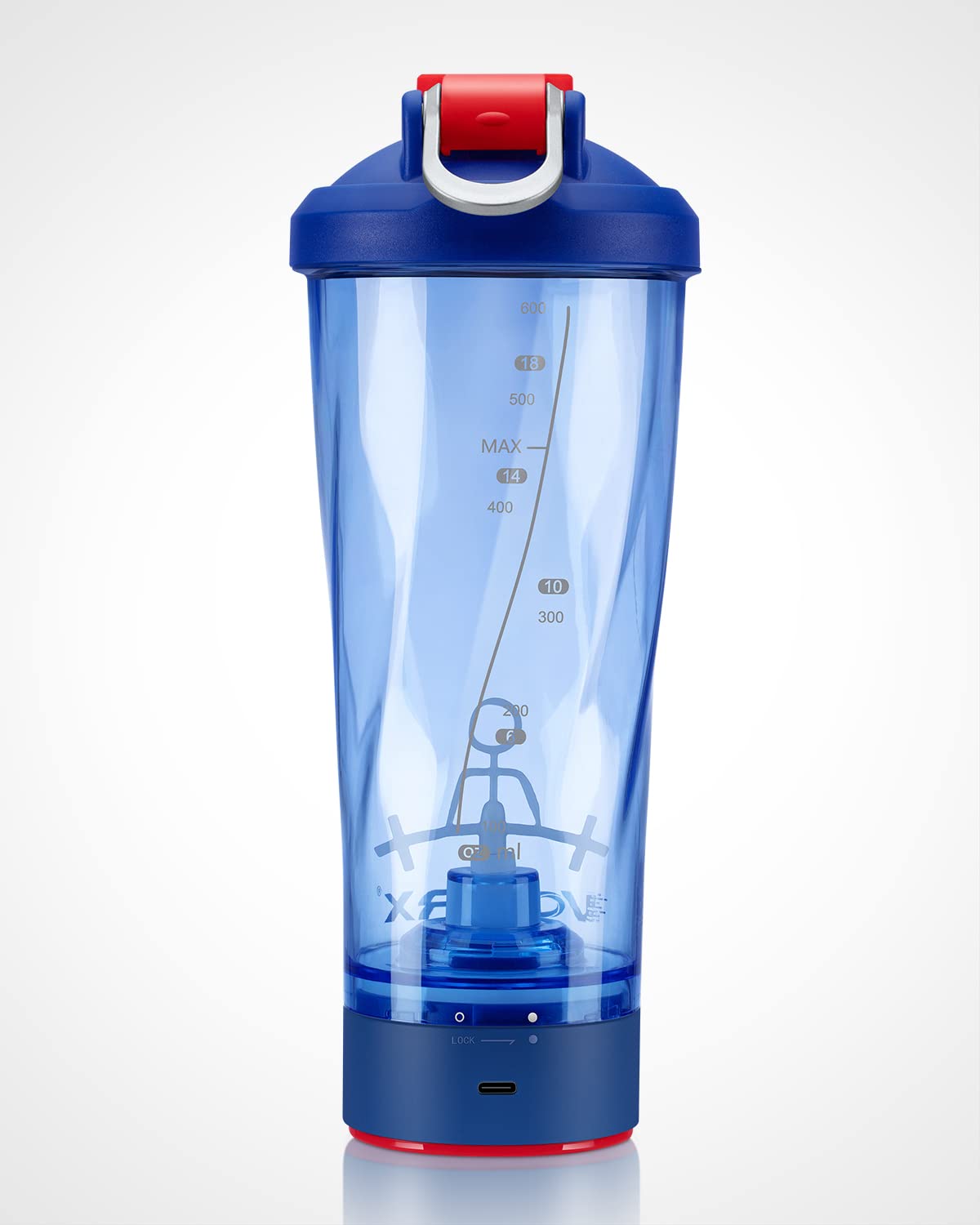 VOLTRX VortexBoost base iluminada que cambia color durante la mezcla