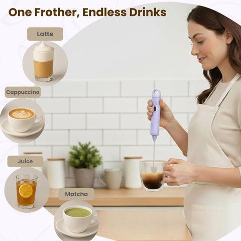 Batidora Vomelon para café con leche y capuchino, con 3 velocidades.