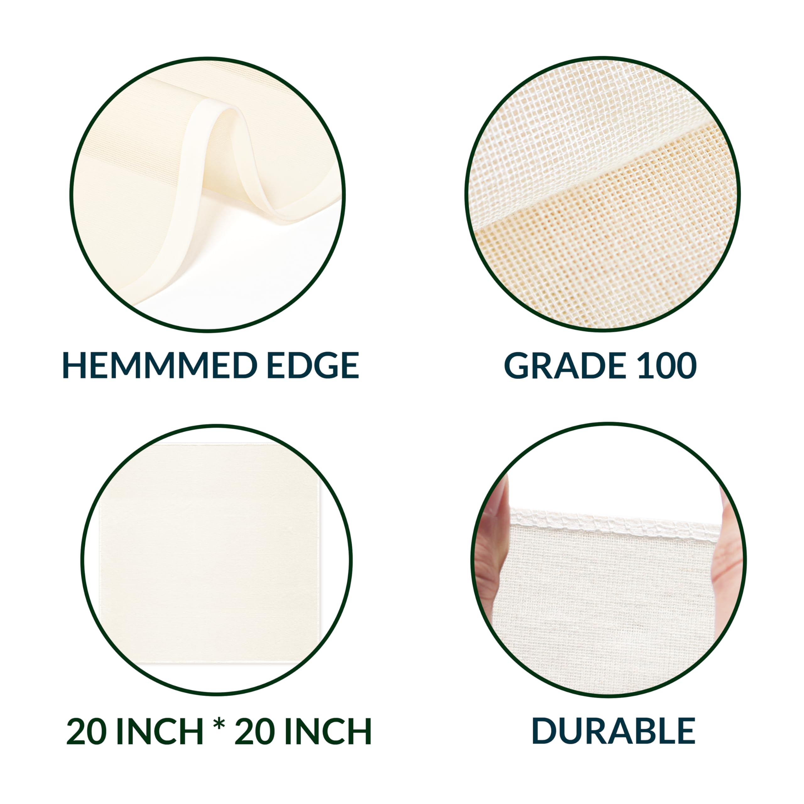 VONLUNK algodon natural 100: material natural sin quimicos para uso seguro.