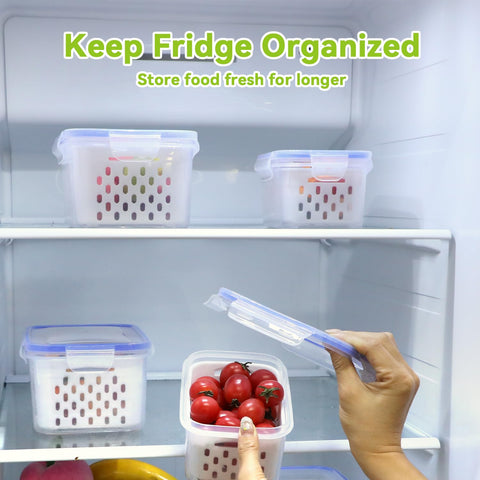Voova contenedores-fruta 1750ml perfecto para verduras y frutas.