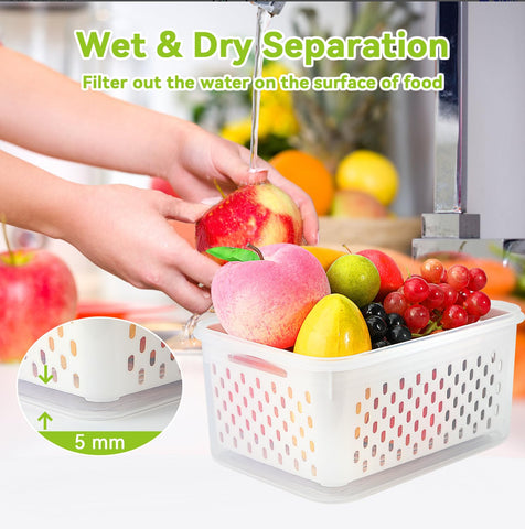 Voova contenedores-fruta 850ml ideal para porciones y frescura.