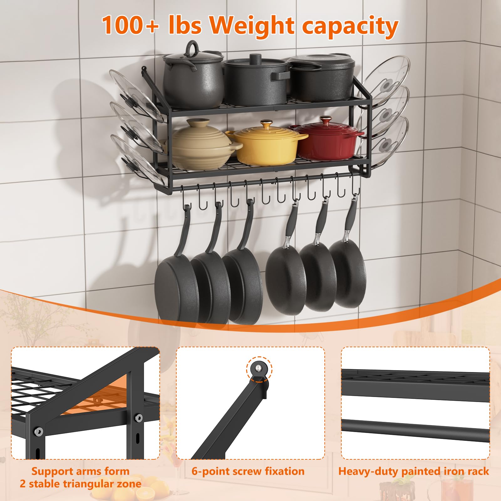 VOPEAK acabado negro mate resistente a grasa y compatible con cocinas modernas.