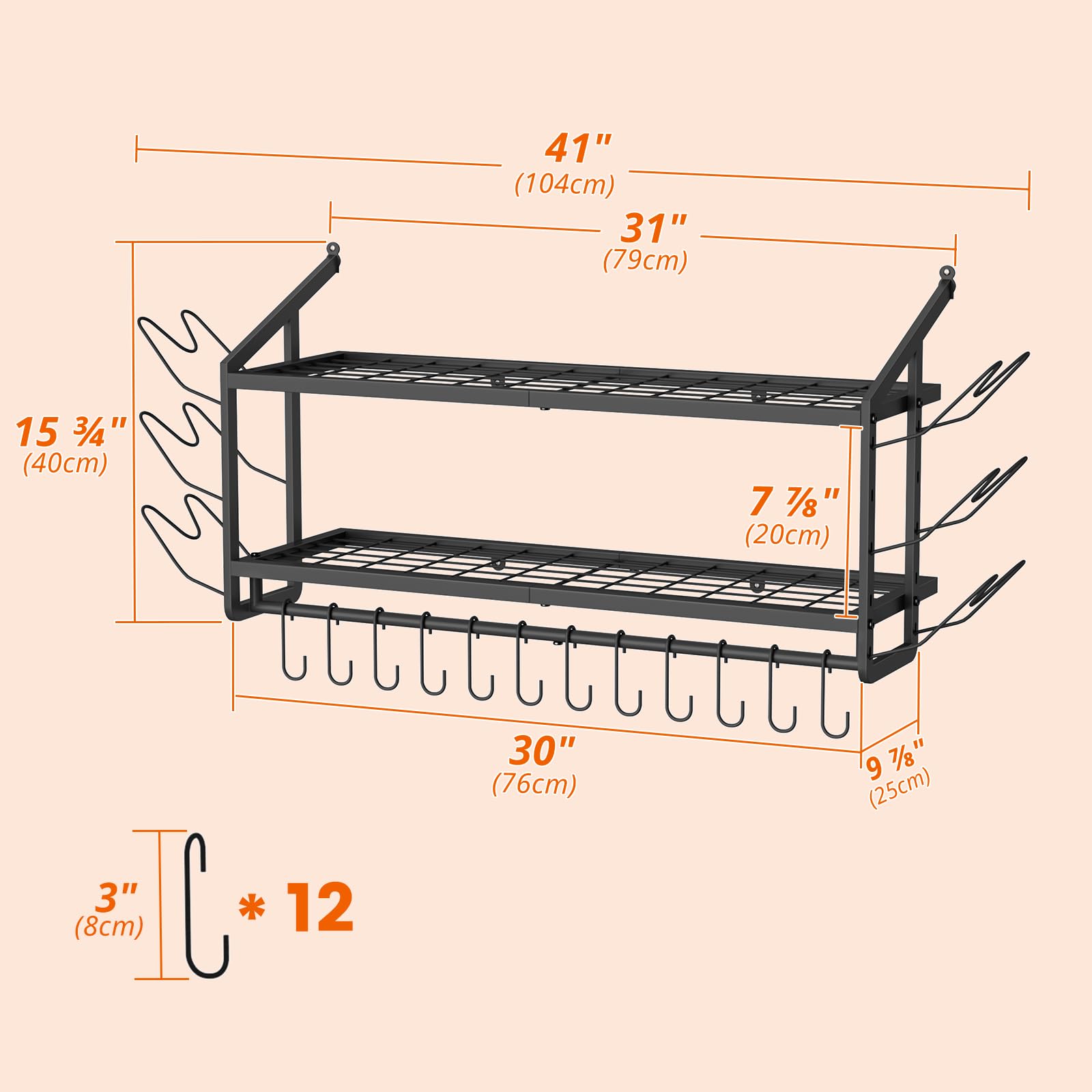 VOPEAK porta tapas y ollas para visualización rápida y organización.