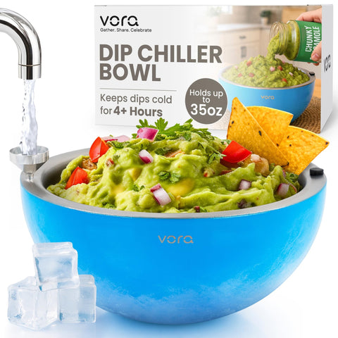 Vora Cuenco Refrigerante 35oz en mesa, servicio elegante para salsas y ensaladas.