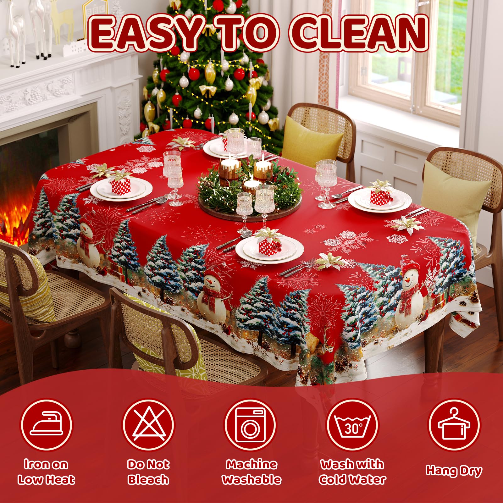Tamaño conveniente para comedor navideño de capacidad media a grande.
