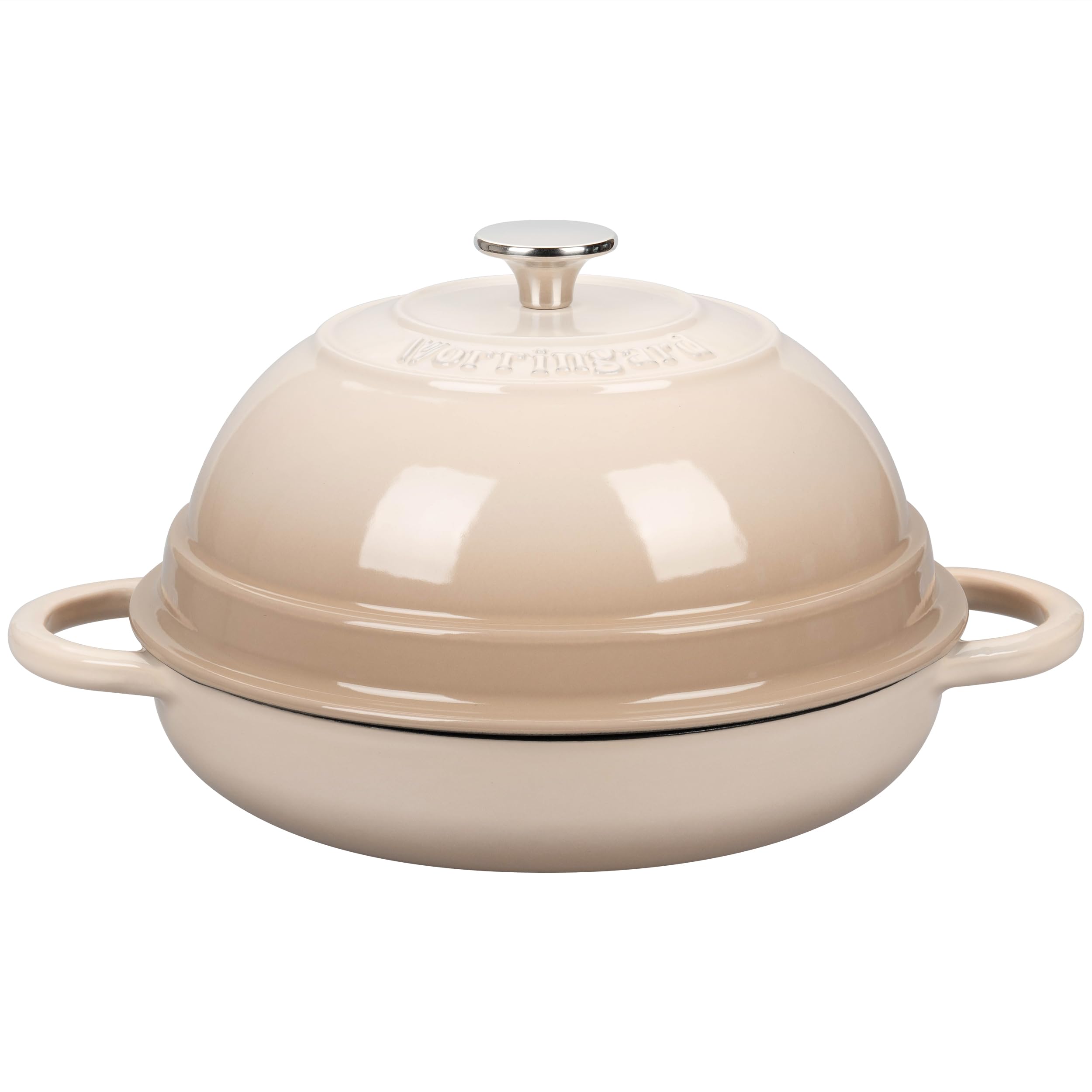 Cazo Vorringard de hierro esmaltado latte con tapa, ideal para hornear pan