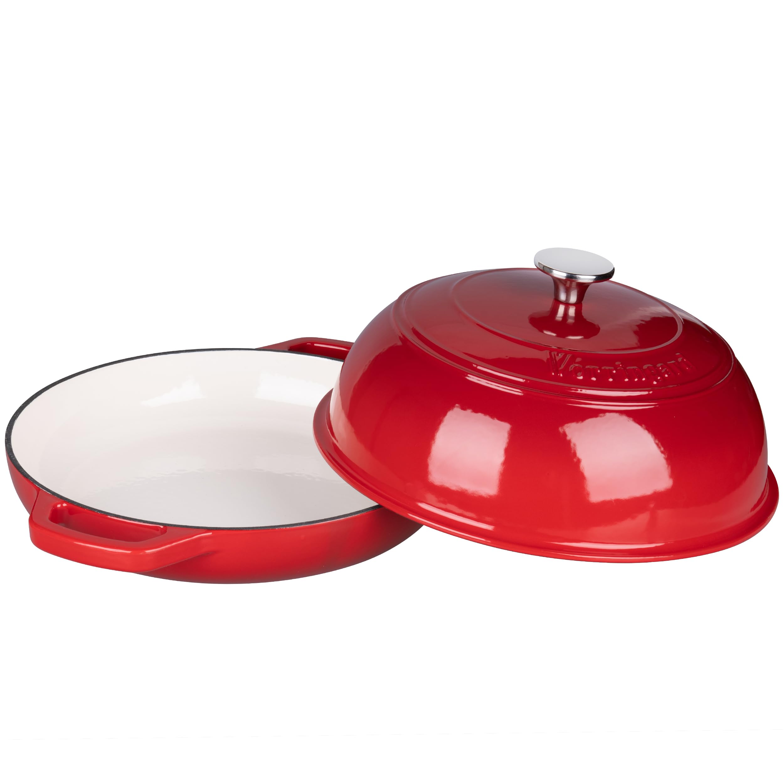 Color rojo y diseño elegante de la Olla VORRINGARD para la mesa.