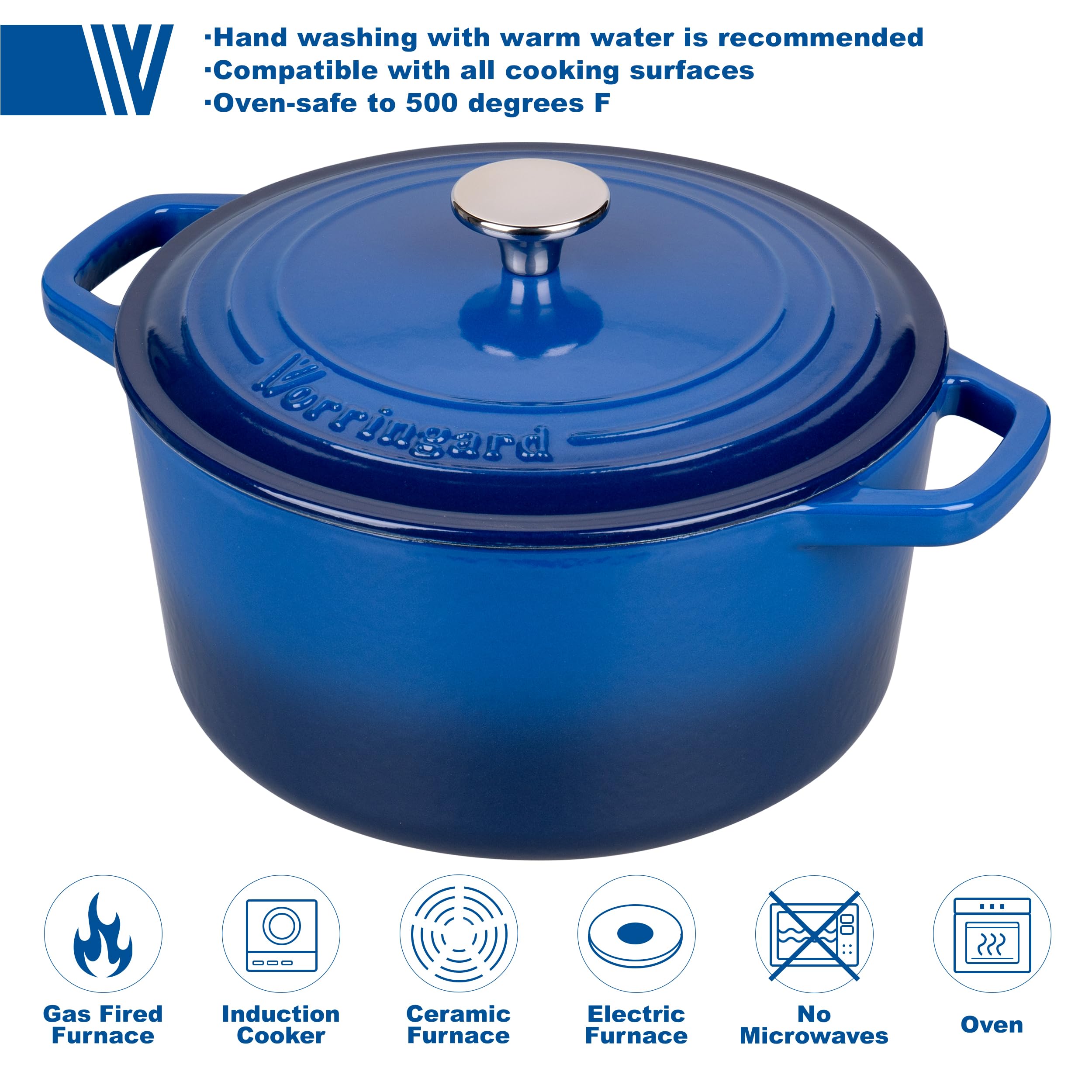 Asa ergonómica de la olla VORRINGARD facilita moverla con seguridad.