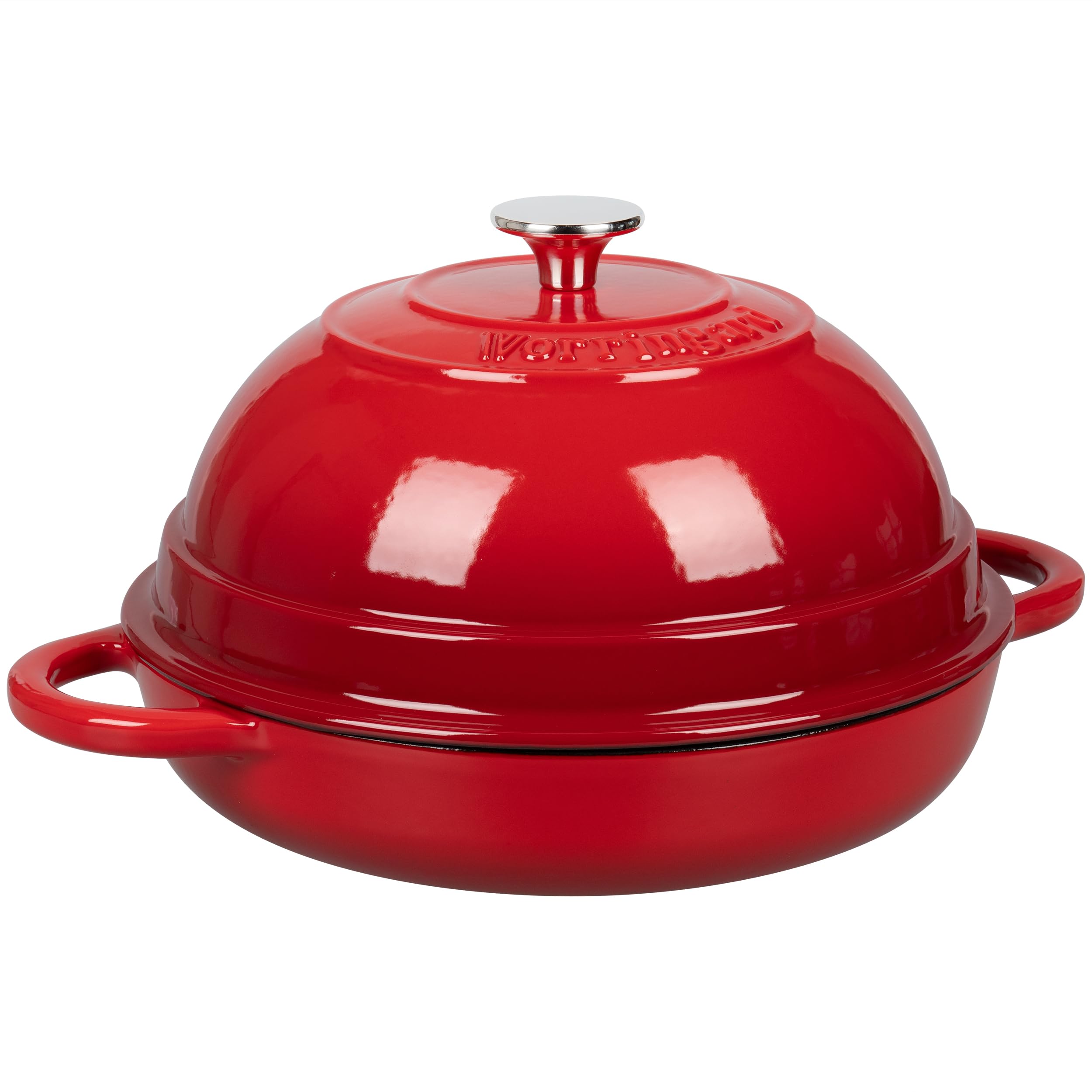 Olla Vorringard de color rojo, llamativa y versátil en la cocina