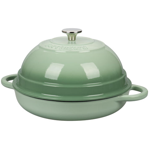 Olla apta para inducción y horno, ideal para asados.