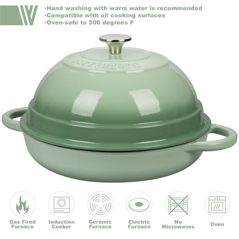 Tapa de la olla Vorringard con asas ergonómicas para seguridad.