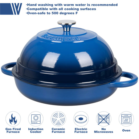 Olla VORRINGARD compatible con inducción y horno para diversas cocciones.