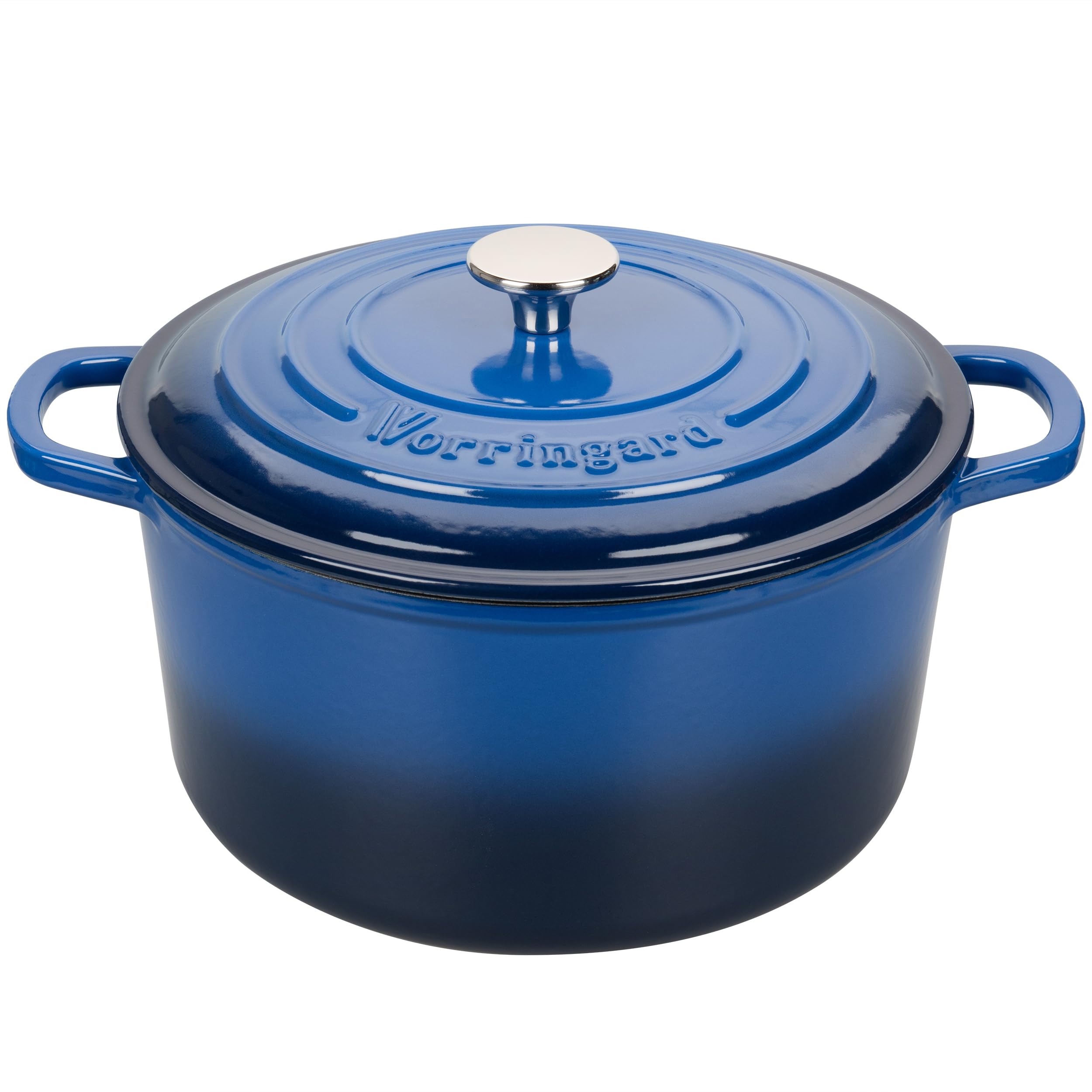 Olla Vorringard de hierro esmaltado con tapa azul para hornear pan de masa madre