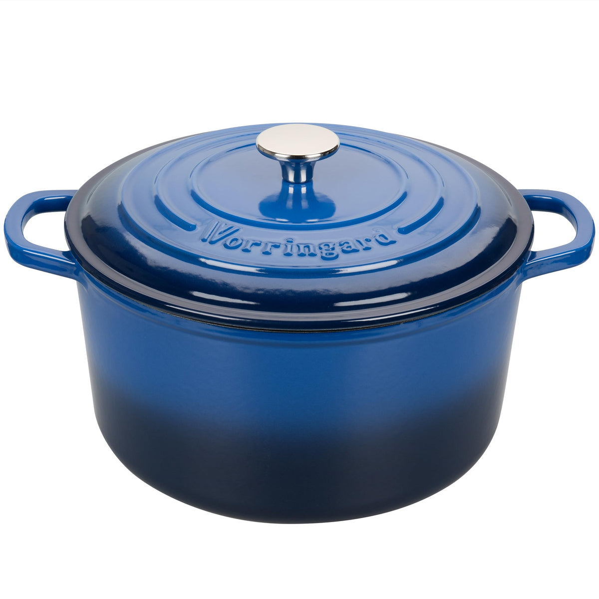 Olla Vorringard de hierro esmaltado con tapa azul para hornear pan de masa madre