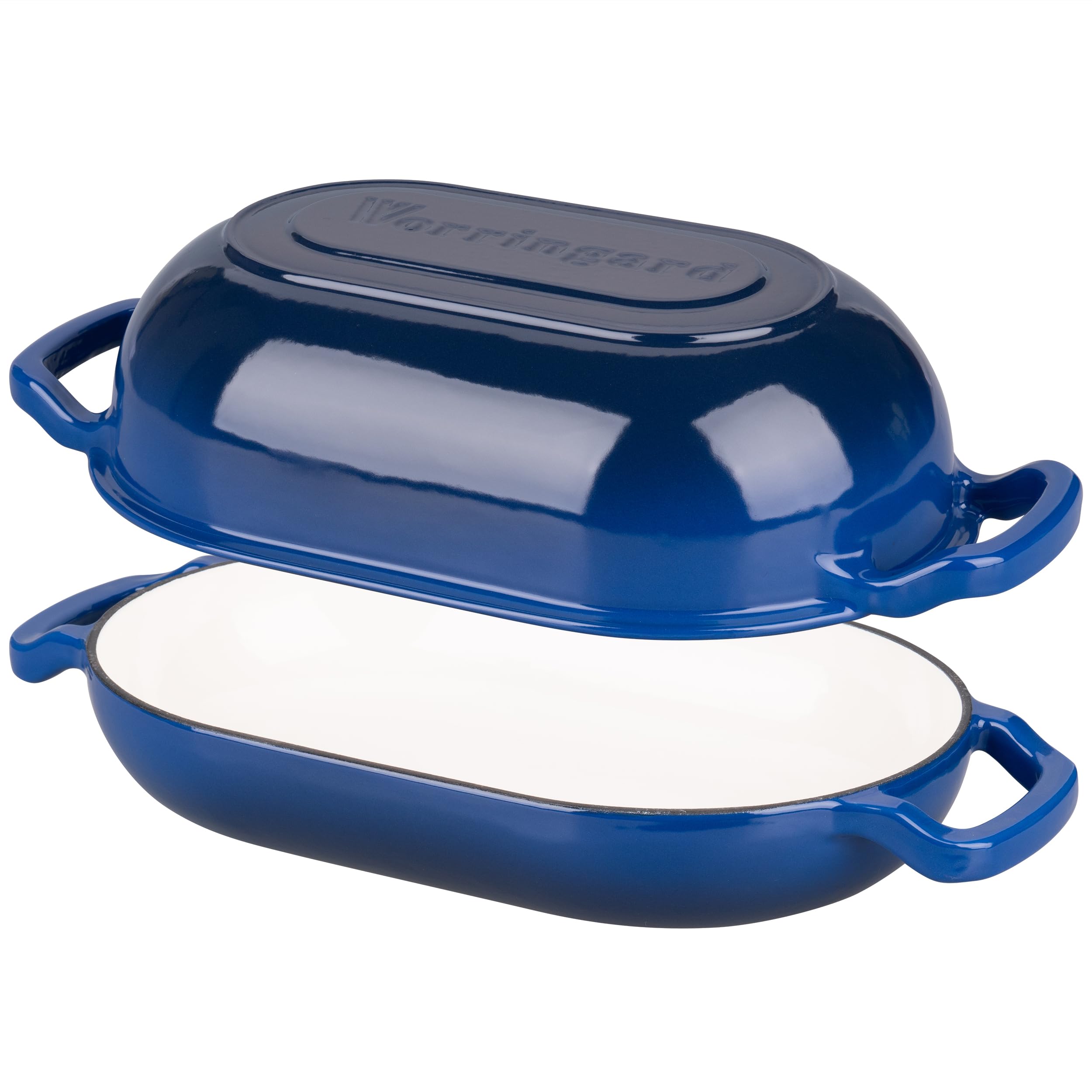 Olla VORRINGARD de inducción en azul, apta para varias cocinas
