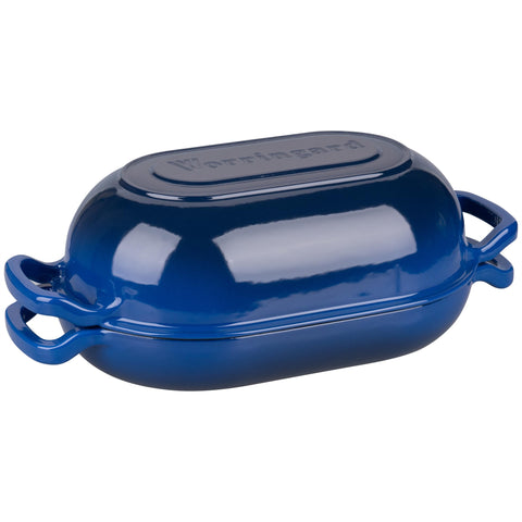 Presentación de mesa VORRINGARD en azul, olla para servir directamente