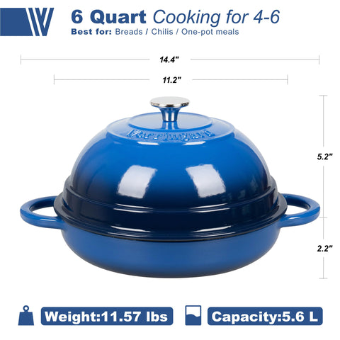 La tapa mantiene el calor en la olla VORRINGARD para platos jugosos.