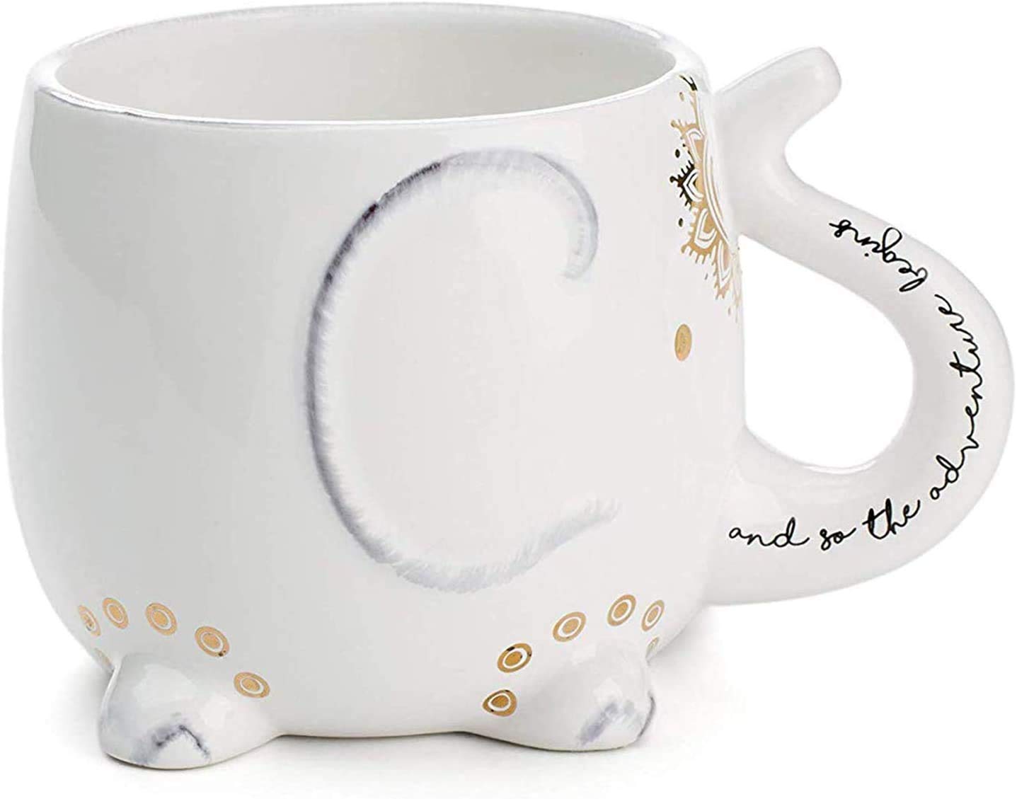 Taza elefante VOTUM vista frontal, ideal para café o té matutino.