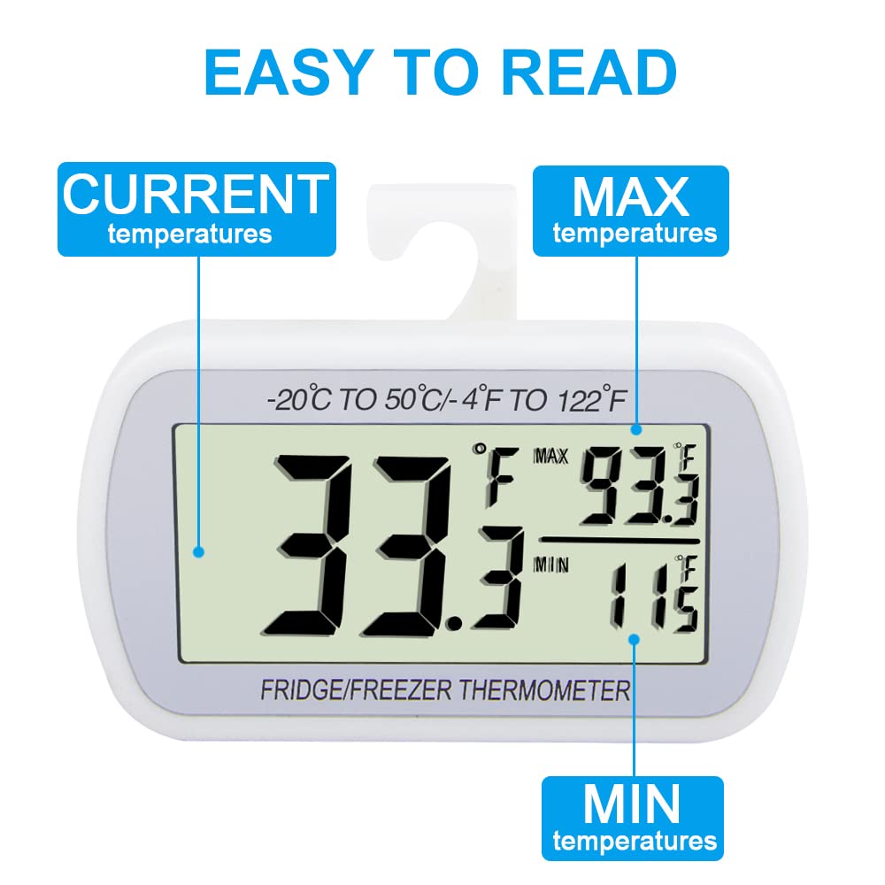 VOULOIR termómetro con función max/min para monitoreo constante de temperaturas.