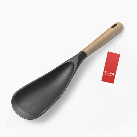 Cuchara de silicona Vovoly para cocina antiadherente que evita rayar superficies.