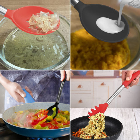 Diseño ergonómico de mango de silicona Vovoly, agarre suave y cómodo