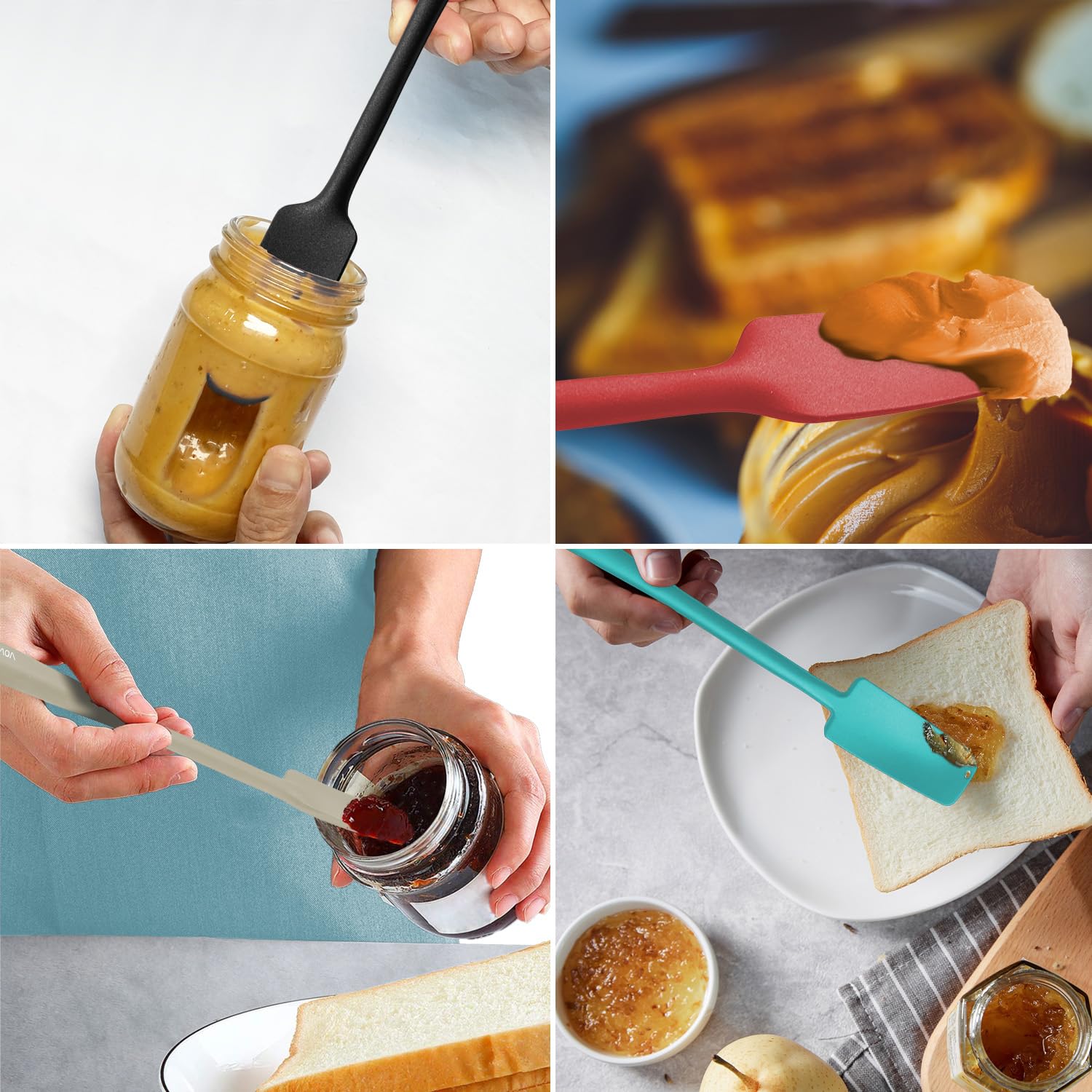 Espátula Vovoly color caqui con mango ergonómico para un manejo cómodo.