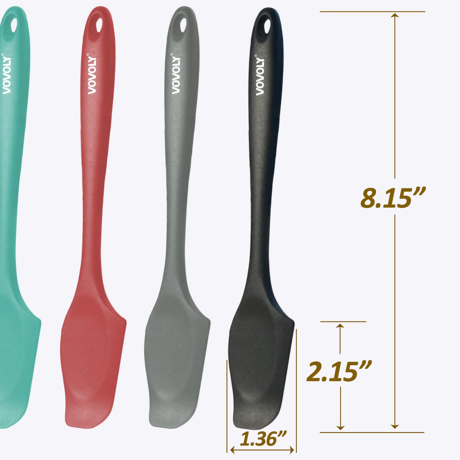 Espátula mini curva para jarras Vovoly, recoge restos con precisión